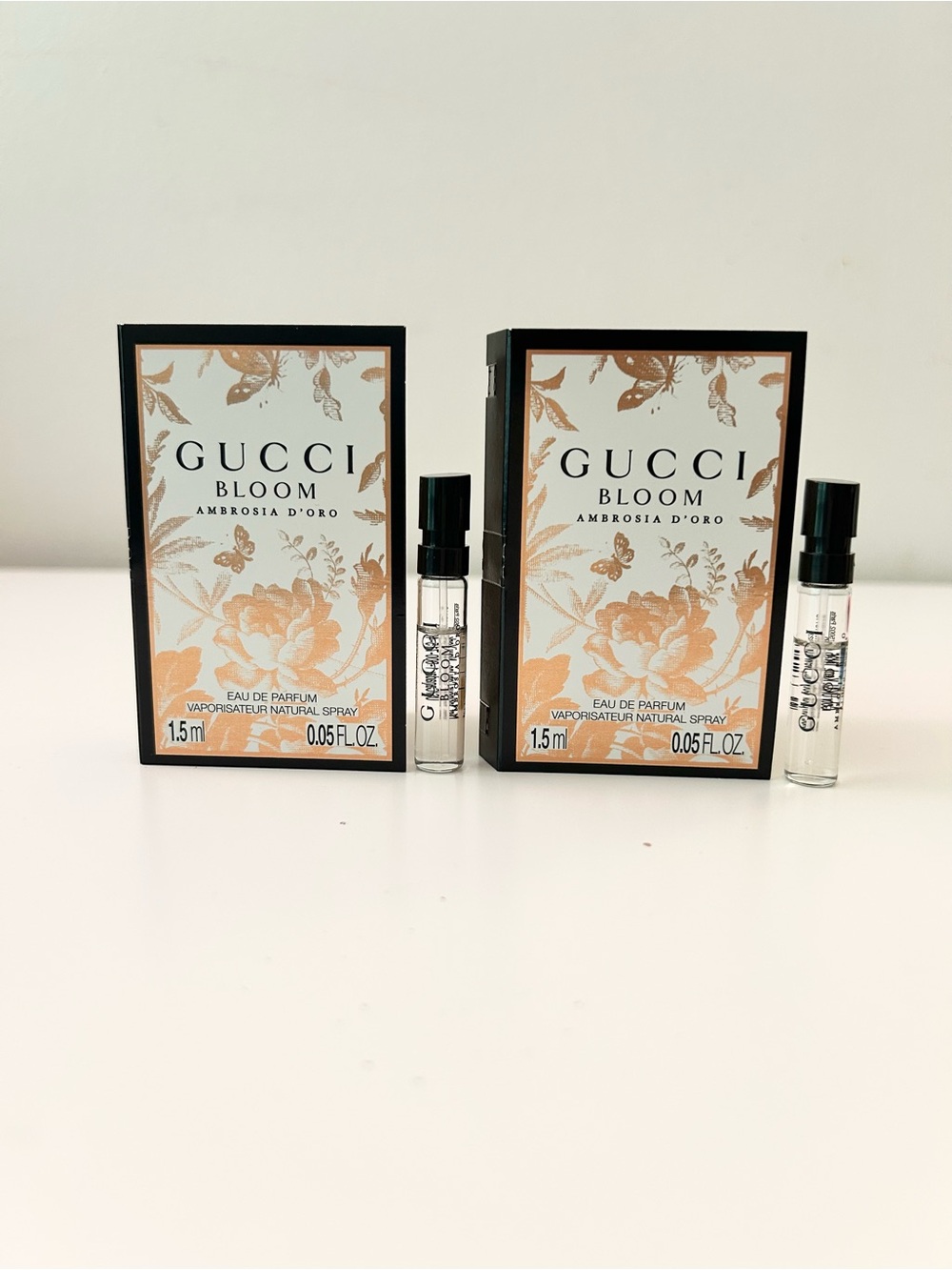 🌸GUCCI Bloom Ambrosia D' Oro EDP Vial Spray Sample 1.5 mL x 2